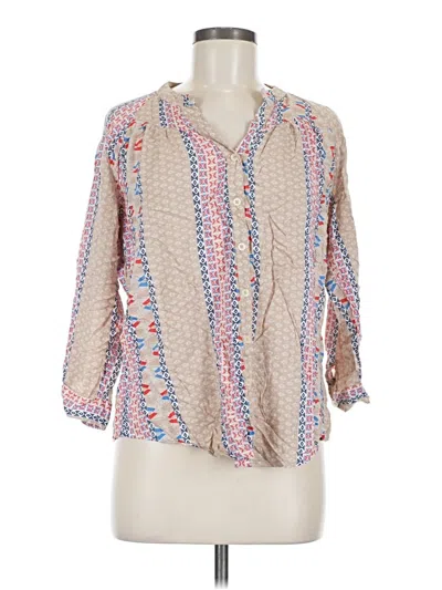 Pre-owned Maeve 3/4 Sleeve Blouse In Tan
