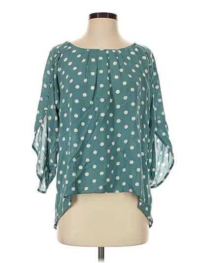 Pre-owned Maeve 3/4 Sleeve Blouse In Teal