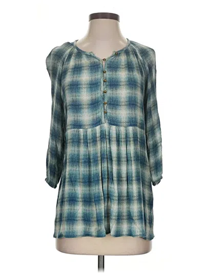 Pre-owned Maeve 3/4 Sleeve Blouse In Teal