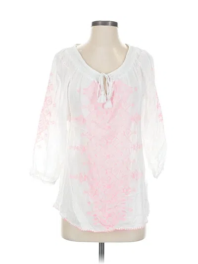 Pre-owned Maeve 3/4 Sleeve Blouse In White