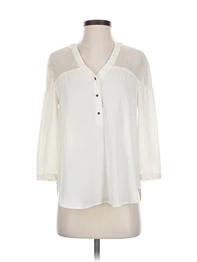 Pre-owned Maeve 3/4 Sleeve Blouse In White