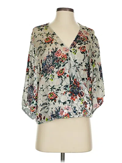 Pre-owned Maeve 3/4 Sleeve Blouse In White