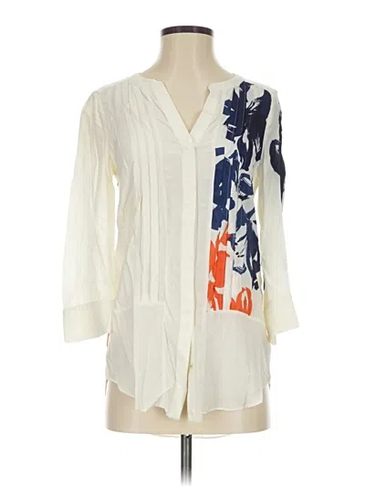 Pre-owned Maeve 3/4 Sleeve Blouse In White