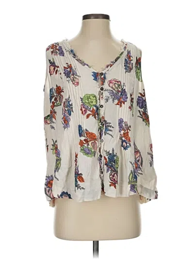 Pre-owned Maeve 3/4 Sleeve Blouse In White