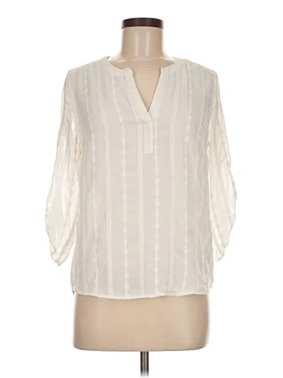 Pre-owned Maeve 3/4 Sleeve Blouse In White