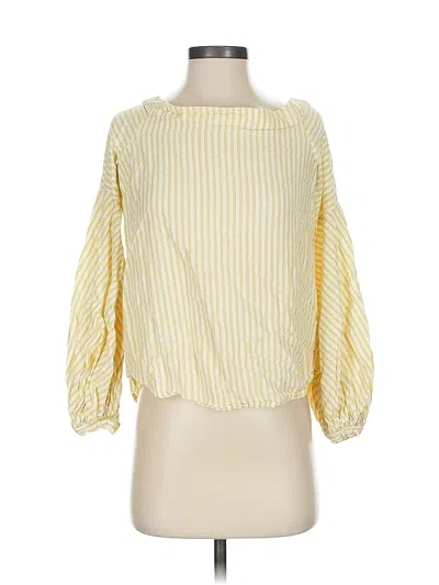 Pre-owned Maeve 3/4 Sleeve Blouse In Yellow