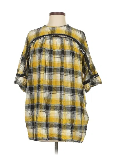 Pre-owned Maeve 3/4 Sleeve Blouse In Yellow