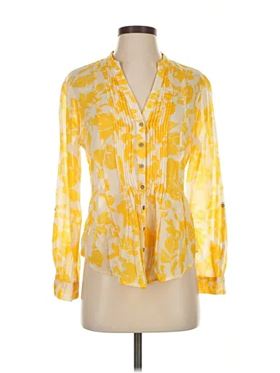Pre-owned Maeve 3/4 Sleeve Blouse In Yellow