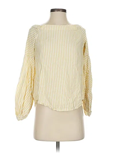 Pre-owned Maeve 3/4 Sleeve Blouse In Yellow