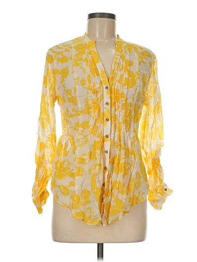 Pre-owned Maeve 3/4 Sleeve Blouse In Yellow