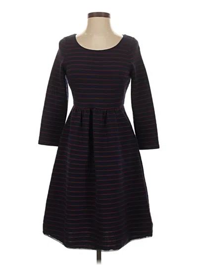 Pre-owned Maeve 3/4 Sleeve Top Black Boatneck Tops