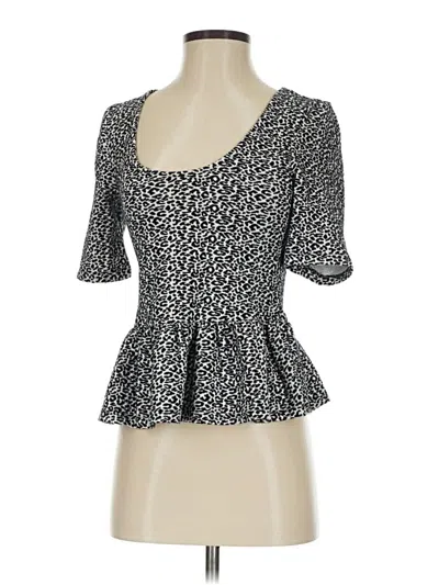 Pre-owned Maeve 3/4 Sleeve Top Black Sweetheart Neckline Tops