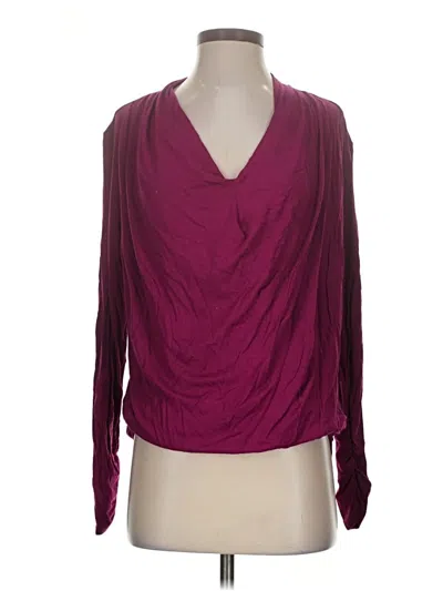 Pre-owned Maeve 3/4 Sleeve T-shirt In Burgundy