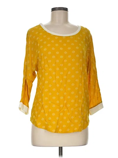 Pre-owned Maeve 3/4 Sleeve T-shirt In Yellow