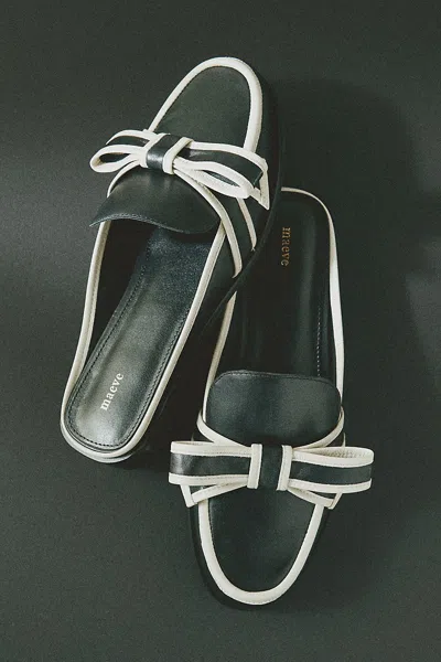 Maeve 3d Bow Loafer Slides In Black