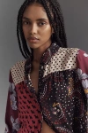 Maeve Alida Contrast Buttondown Shirt In Purple