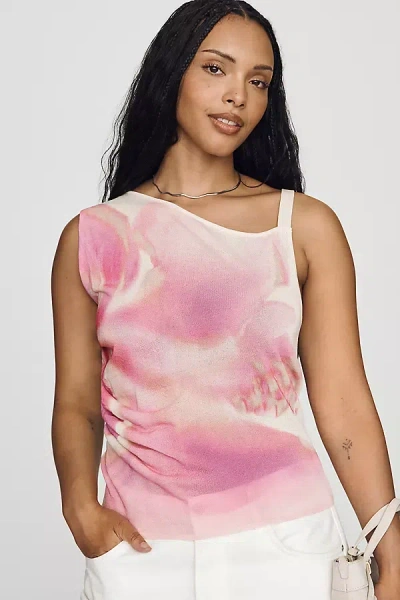 Maeve Asymmetric Tank Top In Pink
