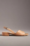 Maeve Asymmetrical Slingback Heels In Beige