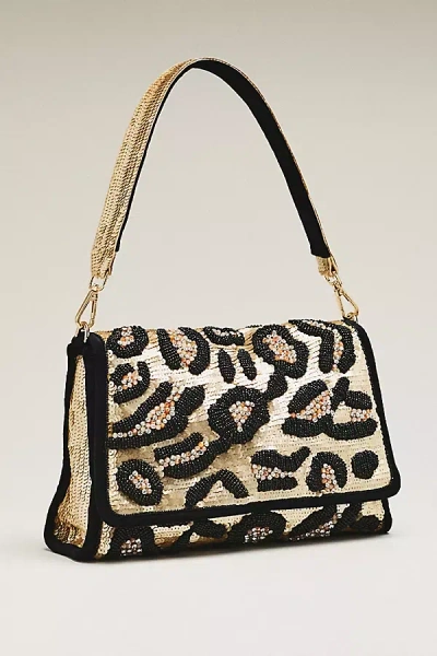 Maeve Audra Embellished Shoulder Bag In Beige