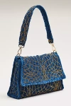 Maeve Audra Embellished Shoulder Bag In Blue