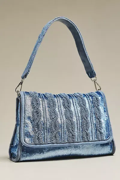Maeve Audra Embellished Shoulder Bag In Blue