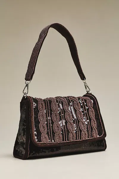 Maeve Audra Embellished Shoulder Bag In Brown