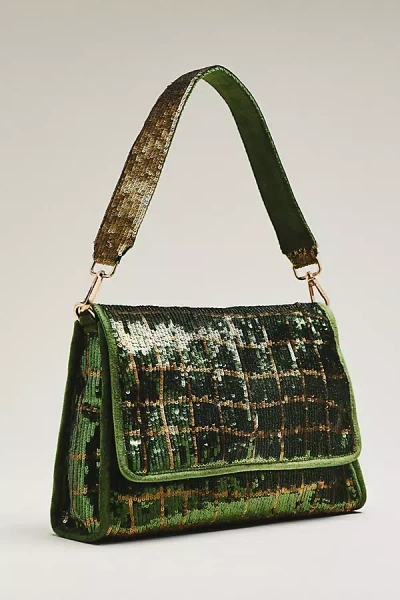 Maeve Audra Embellished Shoulder Bag In Green