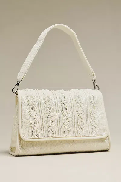 Maeve Audra Embellished Shoulder Bag In White