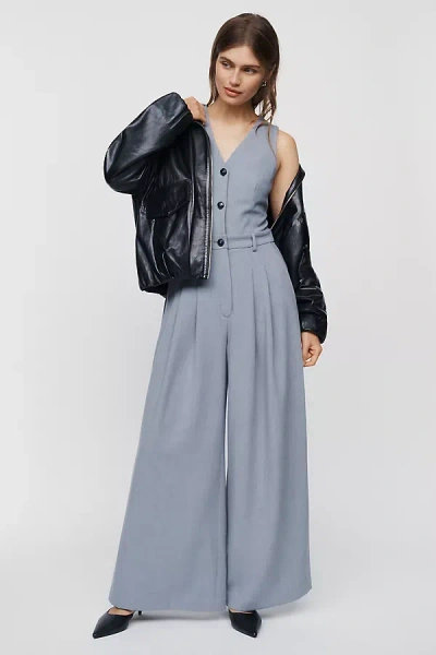 Maeve Avery Suiting Jumpsuit By  In Gray