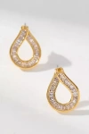 Maeve Baguette Crystal Post Earrings In Gold