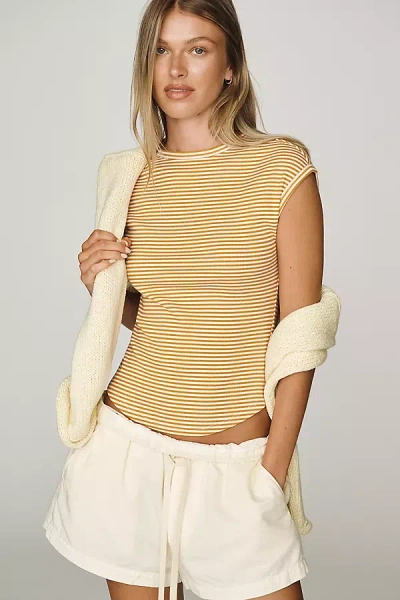 Maeve Betty Crew Neck Baby Muscle Tee In Multi