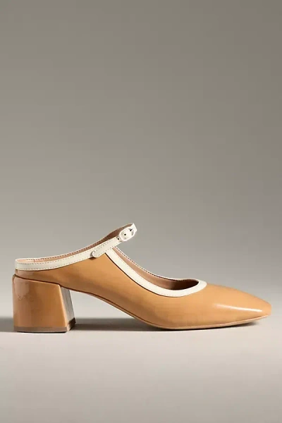 Maeve Block-heel Mary Jane Mules In Brown