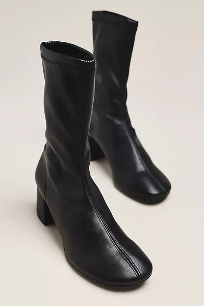 Maeve Block Heel Sock Boots In Black