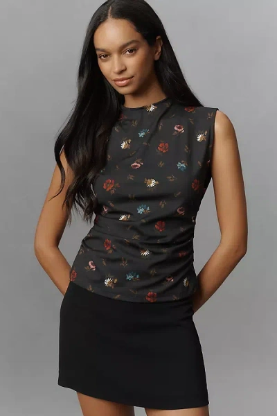 Maeve Bow-back Muscle Top In Black