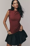 Maeve Bow-back Muscle Top In Burgundy