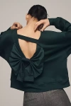 Maeve Bow-back Sweatshirt In Green