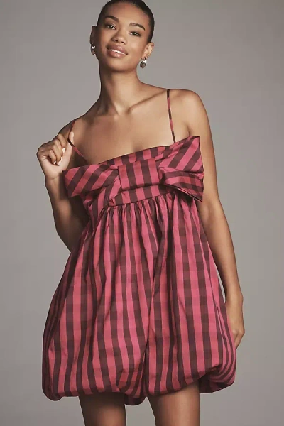 Maeve Bow Bubble Fit & Flare Mini Dress In Multi