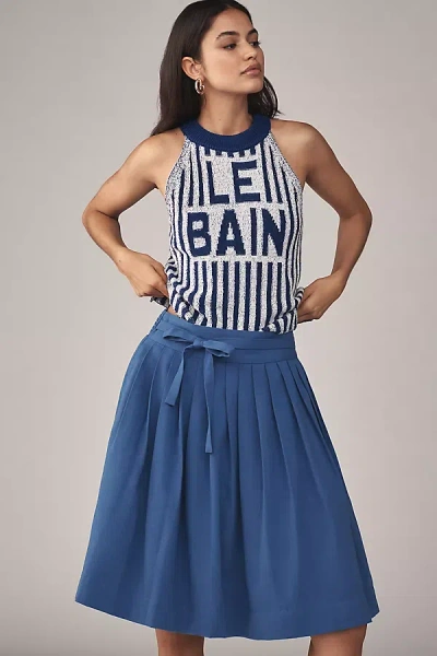 Maeve Bow-front Pleated Knee-length Skirt