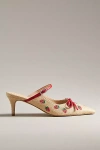 Maeve Bow Kitten-heel Mules In Multicolor
