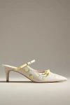 Maeve Bow Kitten-heel Mules In Yellow