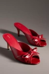 Maeve Bow Peep-toe Kitten-heel Mules
