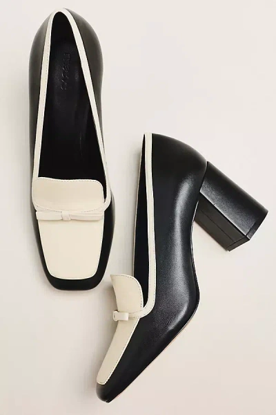 Maeve Bow Square Toe Heels In Multi