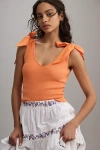 Maeve Bow-tie Tank Top In Orange