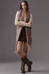 Maeve Brushed Fringe Scarf In Purple