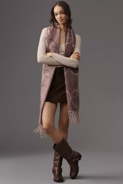 Maeve Brushed Fringe Scarf In Purple