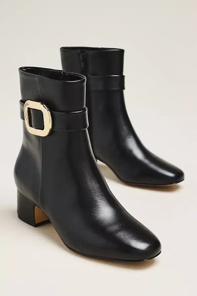 Maeve Buckle Block-heel Boots In Black