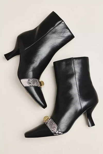 Maeve Buckle Booties In Black