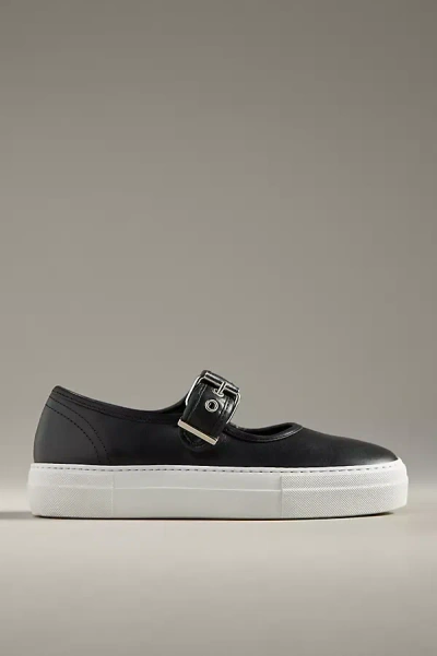 Maeve Buckle Mary Jane Flats In Black
