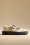 Maeve Buckle Mary Jane Flats In White