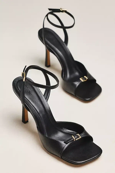 Maeve Buckle Strappy Heels In Black